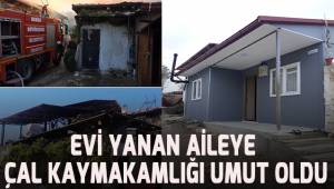 Evi yanan aileye Çal Kaymakamlığı umut oldu