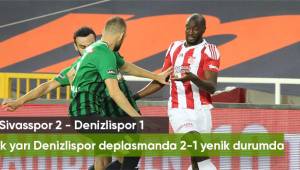 Süper Lig: DG Sivasspor: 2 - Y. Denizlispor: 1 (İlk yarı)
