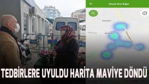 Tedbirlerine uyuldu, harita maviye döndü