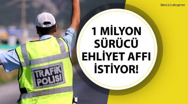 1 Milyon Sürücü Ehliyet Affı Bekliyor