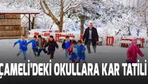 Çameli'nin bazı mahallelerindeki okullara kar tatili