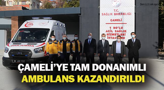 ÇAMELİ'YE TAM DONANIMLI AMBULANS KAZANDIRILDI.