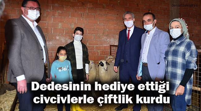Dedesinin hediye ettiği civcivlerden 221 hayvanlık çiftliğe ulaştı