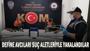 Define avcıları suç aletleriyle birlikte yakalandılar