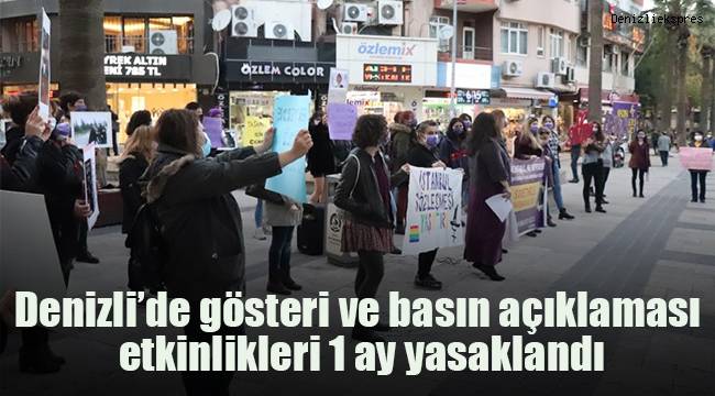 Denizli’de gösteri ve basın açıklaması gibi etkinlikler 1 ay yasaklandı