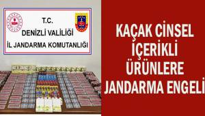 Denizli’ye getirilen gümrük kaçağı cinsel içerikli ürünlere jandarma engeli