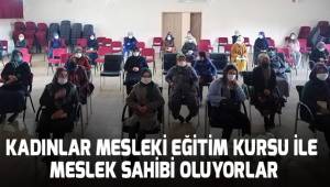 Kadınlar mesleki eğitim kursuyla altın bilezik sahibi oluyor