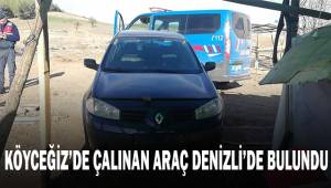 Köyceğiz’den çalınan otomobil Denizli’de bulundu