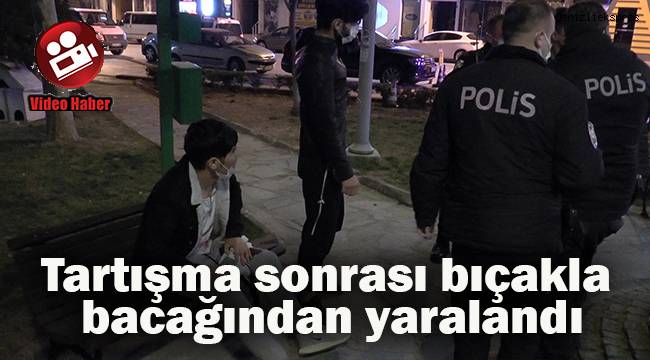 Parkta bıçaklı saldırıya uğradı, can havliyle arkadaşlarına sığındı