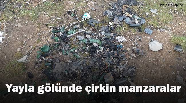 Yayla gölünde çirkin manzaralar