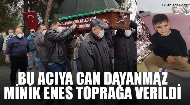 Beton bloğun altında can veren minik Enes son yolculuğuna uğurlandı