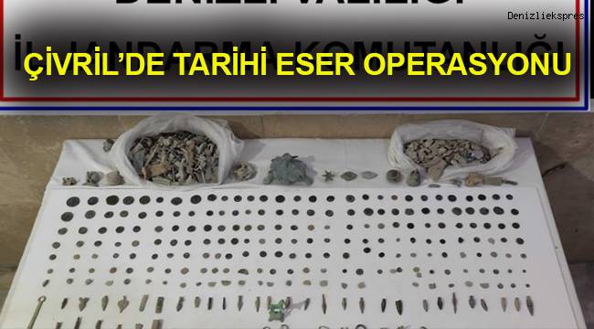 Çivril'de 1939 adet tarihi eser ele geçirdi