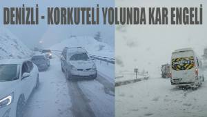 Denizli- Korkuteli yolunda kar engeli