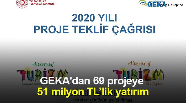 GEKA'dan 69 projeye 51 milyon TL’lik yatırım