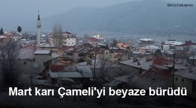 Mart karı Çameli'yi beyaze bürüdü
