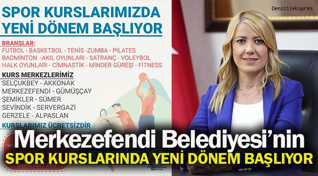 Merkezefendi Belediyesi’nin SPOR KURSLARINDA YENİ DÖNEM BAŞLIYOR