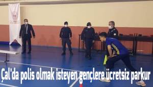 Çal'da polis olmak isteyen gençlere ücretsiz parkur