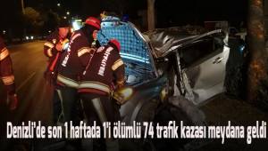 Denizli’de son 1 haftada 1’i ölümlü 74 trafik kazası meydana geldi