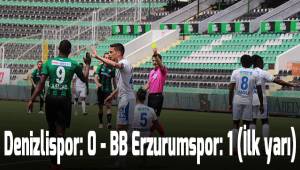 Denizlispor: 0 - BB Erzurumspor: 1 (İlk yarı)