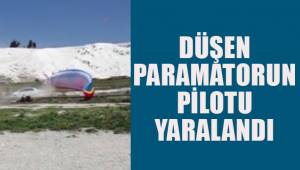 Düşen paramotorun pilotu yaralandı