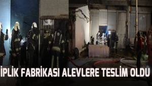 İplik fabrikası alevlere teslim oldu