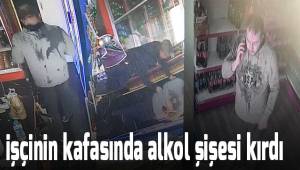 Oğlunun çalışanlarına kabus olan baba, son işçinin kafasında alkol şişesi kırdı