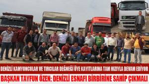 Denizli Kamyoncular ve Tırcılar Derneği Başkanı Tayfun Özen; İşçi Bayramını kutladı