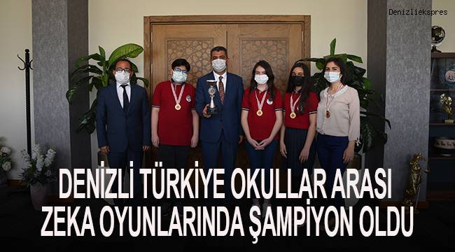 Denizli Türkiye okullar arası Zeka Oyunlarında şampiyon oldu