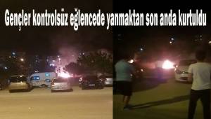 Kontrolsüz patlatılan havai fişekler yangın çıkmasına neden oldu