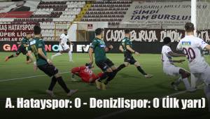 Süper Lig: A. Hatayspor: 0 - Denizlispor: 0 (İlk yarı)