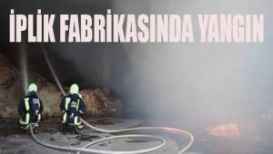 İplik fabrikasının pamuk deposu alevlere teslim oldu