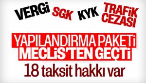 Kamu alacaklarıyla ilgili kanun teklifi TBMM'den geçti