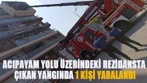 Denizli'de rezidansta çıkan yangında 1 kişi yaralandı