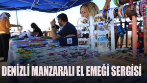 Denizli manzaralı el emeği sergisi