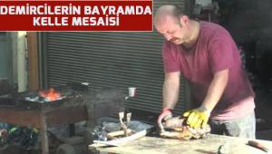Denizlili demircilerin bayramda kelle mesaisi