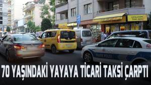 Karşıdan karşıya geçen 70 yaşındaki yayaya ticari taksi çarptı