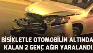 Otomobil motosikletle çarpıştı: 2 ağır yaralı