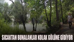 Sıcaktan bunalanlar Kolak Gölüne gidiyor