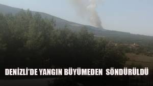 Denizli’de orman yangını büyümeden söndürüldü