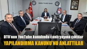DTO’nun YouTube kanalında canlı yayına çıktılar, Yapılandırma Kanununu Anlattılar.