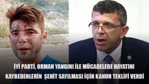 İYİ Parti'den orman yangınlarıyla mücadele ederken ölenlerin şehit sayılması için kanun teklifi