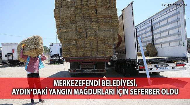 Merkezefendi Belediyesi, Aydın’daki yangın mağdurları için seferber oldu