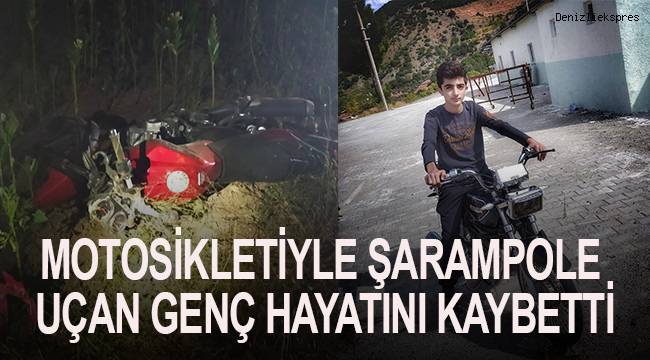 Motosikletiyle şarampole uçan genç, hayatını kaybetti