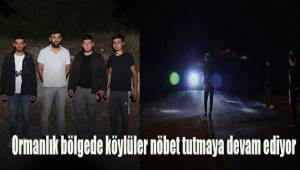 Ormanlık bölgede köylüler nöbet tutmaya devam ediyor