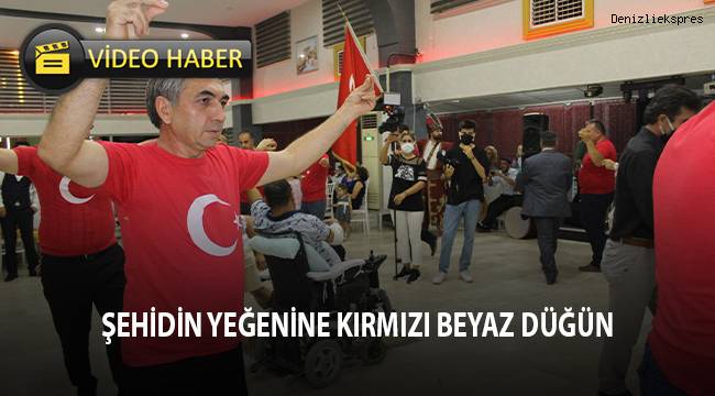 Şehidin yeğenine kırmızı beyaz düğün