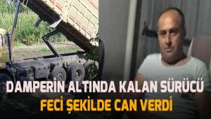 Silaj boşaltırken kapanan damperin altında kalan sürücü feci şekilde can verdi