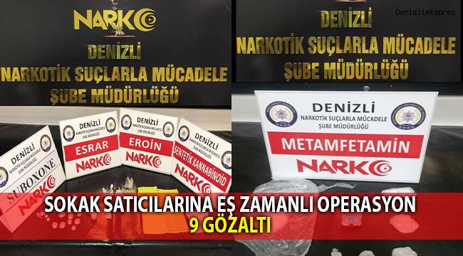 Sokak satıcılarına eş zamanlı operasyon: 9 gözaltı