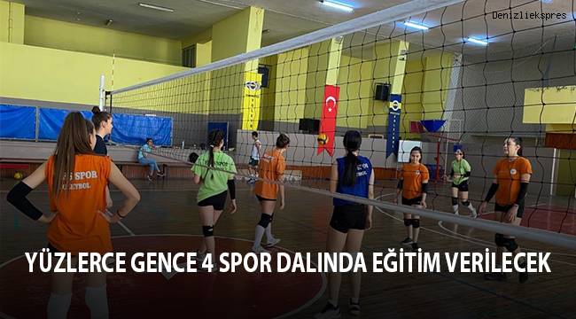 Yüzlerce gence 4 spor dalında eğitim verilecek