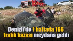 Denizli'de 1 haftada 166 trafik kazası meydana geldi