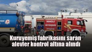 Kuruyemiş fabrikasını saran alevler kontrol altına alındı